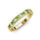 3 - Kathiryn 2.70 mm Peridot and Lab Grown Diamond 11 Stone Wedding Band 