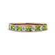 1 - Kathiryn 2.70 mm Peridot and Lab Grown Diamond 11 Stone Wedding Band 