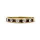 1 - Kathiryn 2.70 mm Red Garnet and Lab Grown Diamond 11 Stone Wedding Band 