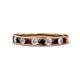 1 - Kathiryn 2.70 mm Red Garnet and Lab Grown Diamond 11 Stone Wedding Band 