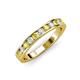 3 - Kathiryn 2.70 mm Yellow Sapphire and Lab Grown Diamond 11 Stone Wedding Band 
