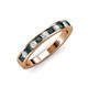3 - Kathiryn 2.70 mm London Blue Topaz and Lab Grown Diamond 11 Stone Wedding Band 