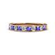 1 - Kathiryn 2.70 mm Tanzanite and Lab Grown Diamond 11 Stone Wedding Band 