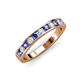 3 - Kathiryn 2.70 mm Tanzanite and Lab Grown Diamond 11 Stone Wedding Band 