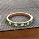 2 - Kathiryn 2.70 mm Green Garnet and Lab Grown Diamond 11 Stone Wedding Band 