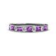 1 - Kathiryn 2.70 mm Amethyst and Lab Grown Diamond 11 Stone Wedding Band 