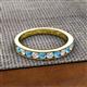 2 - Kathiryn 2.70 mm Blue Topaz and Lab Grown Diamond 11 Stone Wedding Band 