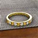 2 - Kathiryn 2.70 mm Citrine and Lab Grown Diamond 11 Stone Wedding Band 