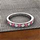 2 - Kathiryn 2.70 mm Rhodolite Garnet and Lab Grown Diamond 11 Stone Wedding Band 