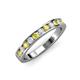 3 - Kathiryn 2.70 mm Yellow Sapphire and Lab Grown Diamond 11 Stone Wedding Band 