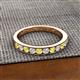 2 - Kathiryn 2.70 mm Yellow Sapphire and Lab Grown Diamond 11 Stone Wedding Band 