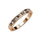 3 - Kathiryn 2.70 mm Smoky Quartz and Lab Grown Diamond 11 Stone Wedding Band 