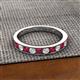 2 - Kathiryn 2.70 mm Ruby and Lab Grown Diamond 11 Stone Wedding Band 