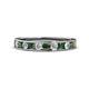 1 - Kathiryn 2.70 mm Lab Grown Diamond and Lab Created Alexandrite Wedding Band 