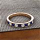 3 - Kathiryn 3.00 mm Blue Sapphire and Lab Grown Diamond 11 Stone Wedding Band 
