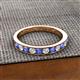 3 - Kathiryn 3.00 mm Tanzanite and Lab Grown Diamond 11 Stone Wedding Band 