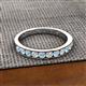 3 - Kathiryn 3.00 mm Aquamarine and Lab Grown Diamond 11 Stone Wedding Band 