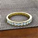 3 - Kathiryn 3.00 mm Aquamarine and Lab Grown Diamond 11 Stone Wedding Band 