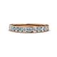1 - Kathiryn 3.00 mm Aquamarine and Lab Grown Diamond 11 Stone Wedding Band 