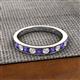 3 - Kathiryn 3.00 mm Iolite and Lab Grown Diamond 11 Stone Wedding Band 
