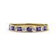 1 - Kathiryn 3.00 mm Iolite and Lab Grown Diamond 11 Stone Wedding Band 