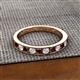 3 - Kathiryn 3.00 mm Red Garnet and Lab Grown Diamond 11 Stone Wedding Band 