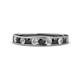 1 - Kathiryn 3.00 mm Black and White Lab Grown Diamond 11 Stone Wedding Band 