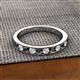 3 - Kathiryn 3.00 mm Black and White Lab Grown Diamond 11 Stone Wedding Band 