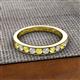 3 - Kathiryn 3.00 mm Yellow Sapphire and Lab Grown Diamond 11 Stone Wedding Band 