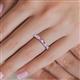 6 - Kathiryn 3.00 mm Pink Sapphire and Lab Grown Diamond 11 Stone Wedding Band 