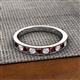 3 - Kathiryn 3.00 mm Red Garnet and Lab Grown Diamond 11 Stone Wedding Band 
