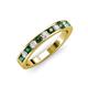 4 - Kathiryn 3.00 mm Lab Grown Diamond and Lab Created Alexandrite Wedding Band 