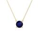 1 - Juliana 7.00 mm Round Blue Sapphire Solitaire Pendant Necklace 