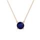 1 - Juliana 7.00 mm Round Blue Sapphire Solitaire Pendant Necklace 