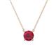 1 - Juliana 7.00 mm Round Ruby Solitaire Pendant Necklace 