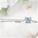 2 - Juliana 7.00 mm Round Aquamarine Solitaire Pendant Necklace 