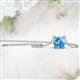 2 - Juliana 7.00 mm Round Blue Topaz Solitaire Pendant Necklace 