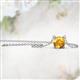 2 - Juliana 7.00 mm Round Citrine Solitaire Pendant Necklace 
