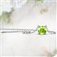 2 - Juliana 7.00 mm Round Peridot Solitaire Pendant Necklace 