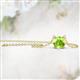 2 - Juliana 7.00 mm Round Peridot Solitaire Pendant Necklace 