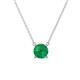 1 - Juliana 7.00 mm Round Emerald Solitaire Pendant Necklace 