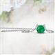 2 - Juliana 7.00 mm Round Emerald Solitaire Pendant Necklace 