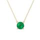 1 - Juliana 7.00 mm Round Emerald Solitaire Pendant Necklace 