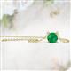 2 - Juliana 7.00 mm Round Emerald Solitaire Pendant Necklace 