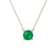 1 - Juliana 7.00 mm Round Emerald Solitaire Pendant Necklace 