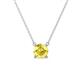 1 - Juliana 7.00 mm Round Yellow Sapphire Solitaire Pendant Necklace 
