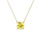 1 - Juliana 7.00 mm Round Yellow Sapphire Solitaire Pendant Necklace 