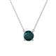 1 - Juliana 7.00 mm Round London Blue Topaz Solitaire Pendant Necklace 