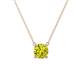1 - Juliana 6.50 mm Round Yellow Diamond Solitaire Pendant Necklace 