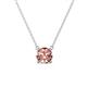 1 - Juliana 7.00 mm Round Morganite Solitaire Pendant Necklace 